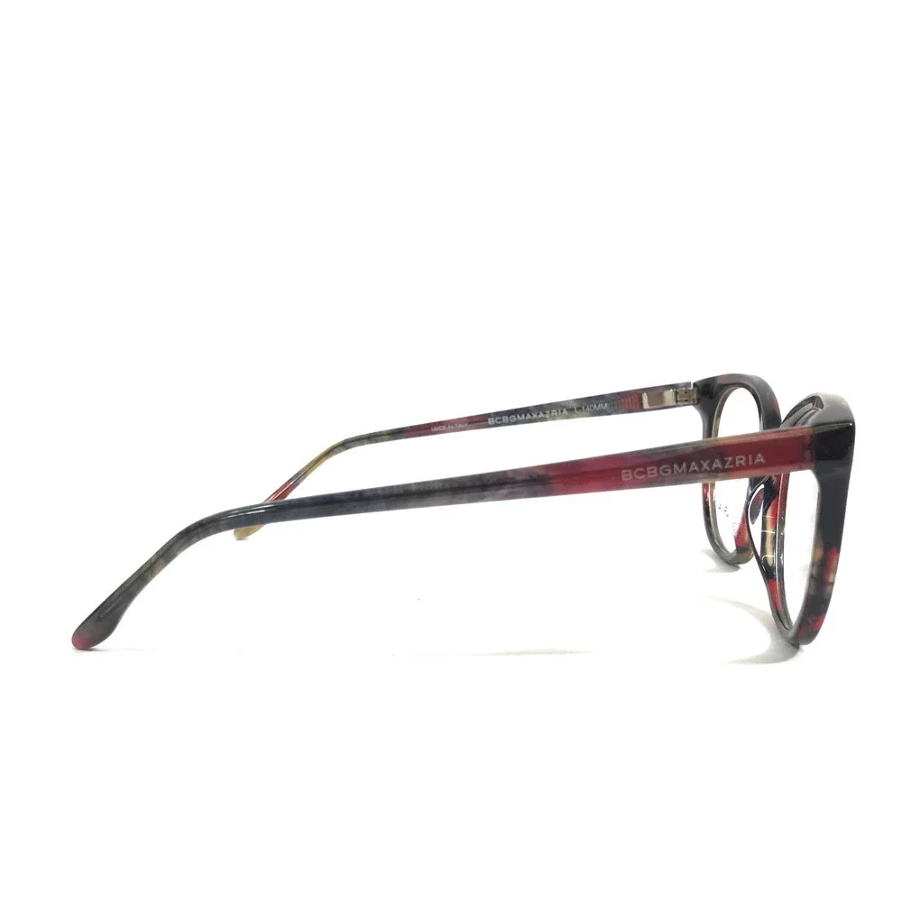 BCBGMAXAZRIA Eyeglasses Frames SERISSA BLACK WINE MULTI Cat Eye 53-17-140